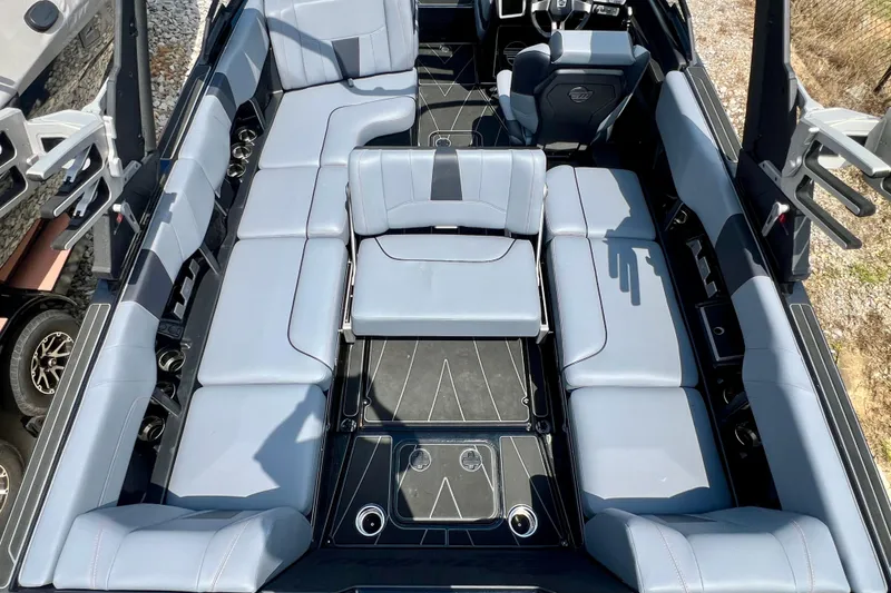 Slide: The Image of 2023 Malibu Wakesetter 23 LSV interior with spacious seating and modern design. - 10