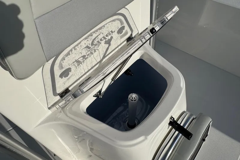 Slide: The Image of Bay Rider 2460 FS Skiff 2026 with open storage compartment. - 8