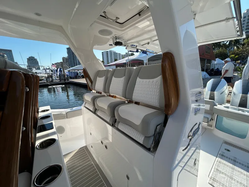 Slide: The Image of Interior view of 2026 Scout 435 LXF with luxurious seating. - 4