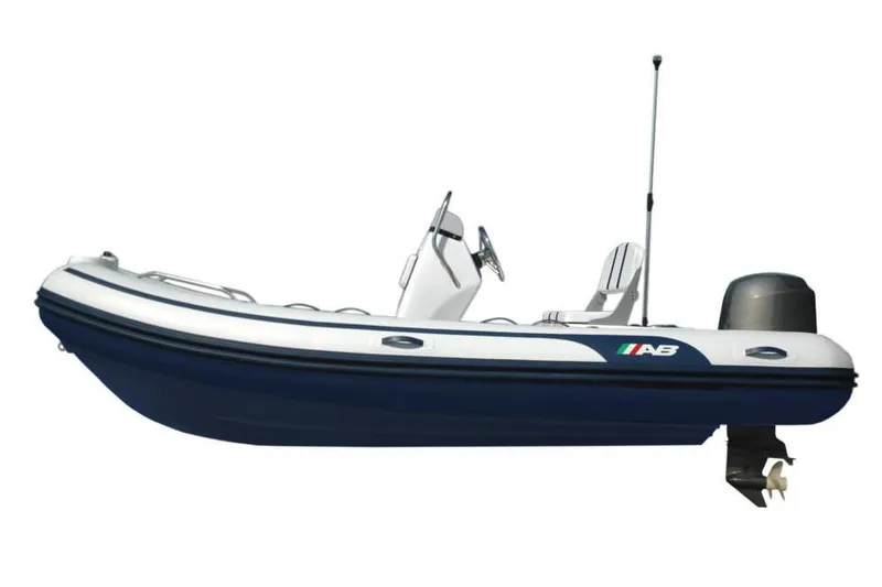 Slide: The Image of Manufacturer Provided Image: 2026 AB Inflatables Oceanus 14 VST inflatable boat, side view. - 2