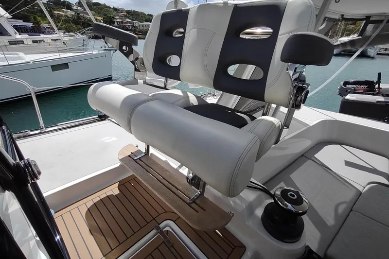 Slide: The Image of Luxury seating on 2020 Outremer 51 catamaran, featuring modern design and comfort. - 139