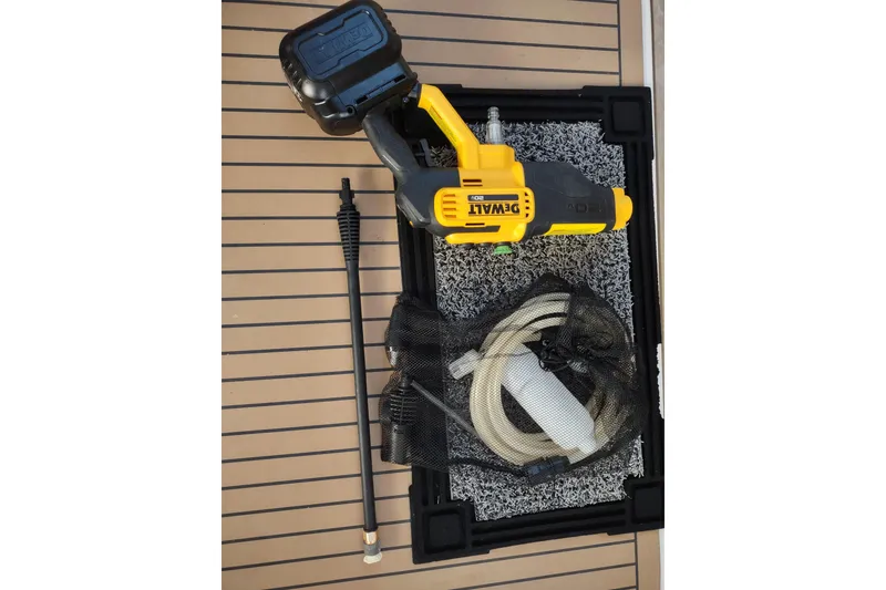 Slide: The Image of Dewalt power tool set on Outremer 51 yacht deck, 2020 model. - 192