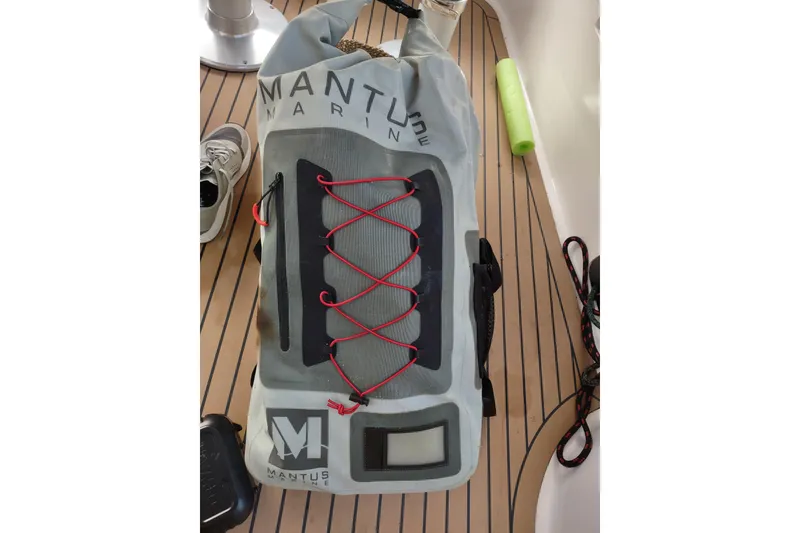 Slide: The Image of Waterproof Mantus Marine bag on Outremer 51 yacht deck, 2020 model. - 193