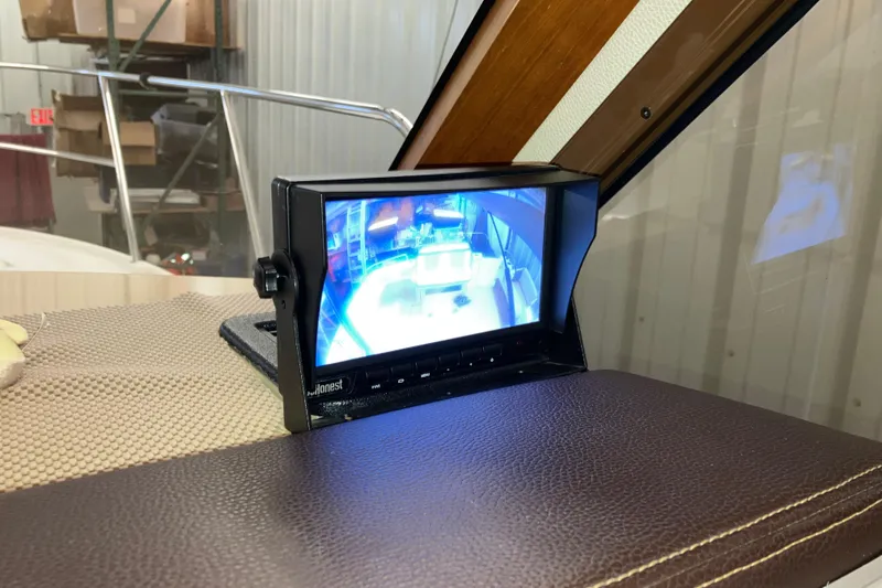 Slide: The Image of Dashboard monitor in 2017 Cutwater C-30 Sedan displaying interior view. - 59