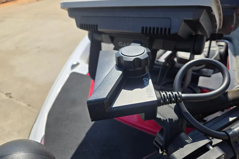Slide: The Image of Garmin device mounted on a 2020 Skeeter FXR21 Limited boat, close-up view. - 8