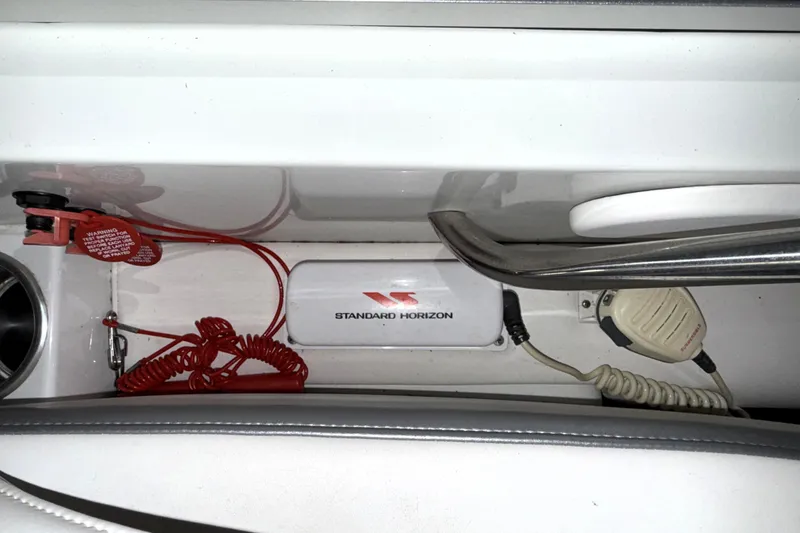 Slide: The Image of 2005 Formula 353 FASTech boat interior with Standard Horizon radio equipment. - 15