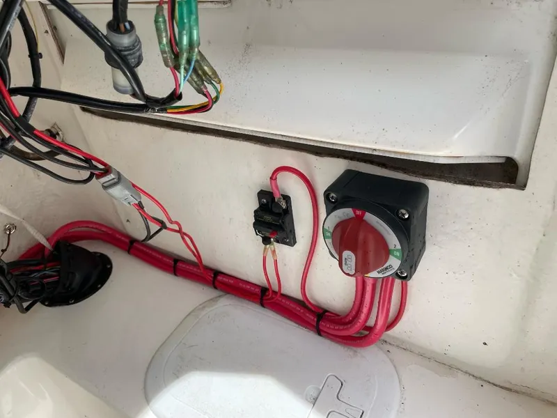Slide: The Image of 2016 Tidewater 198 Center Console boat wiring and battery switch setup. - 39