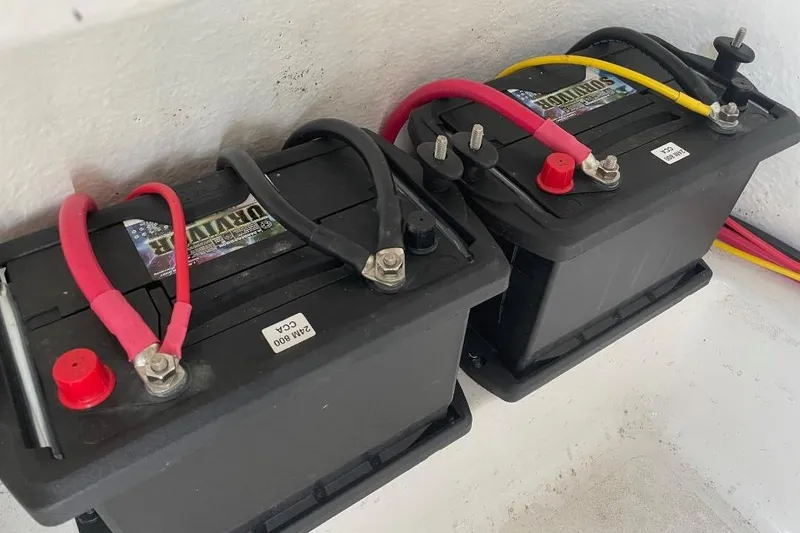 Slide: The Image of Batteries in a 2016 Tidewater 198 CC Adventure boat. - 41