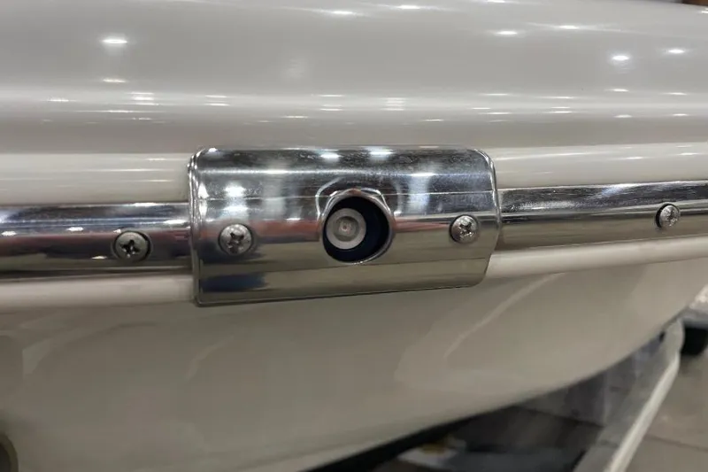 Slide: The Image of Close-up of a camera on a 2016 Tidewater 198 CC Adventure boat. - 43