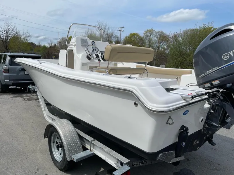 Slide: The Image of 2016 Tidewater 198 Center Console boat on trailer with Yamaha outboard motor. - 9