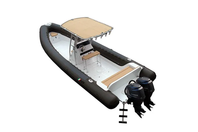 Slide: The Image of Manufacturer Provided Image: AB Inflatables Oceanus 28 VST 2026 with dual outboard motors. - 10