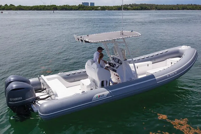 Slide: The Image of Manufacturer Provided Image: 2026 AB Inflatables Oceanus 28 VST on calm water. - 3