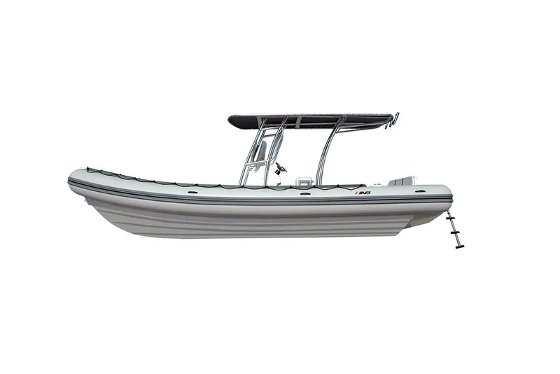 Slide: The Image of Manufacturer Provided Image: AB Inflatables Oceanus 28 VST 2026, gray inflatable boat with black canopy. - 7