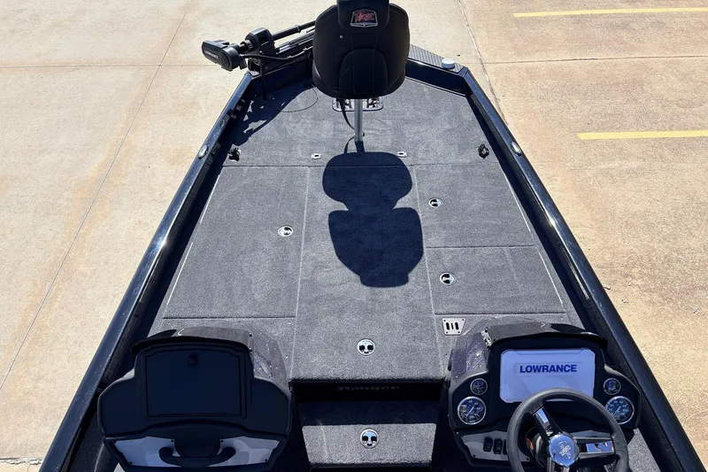 Slide: The Image of 2026 Ranger RT198P boat interior with steering console and fishing seat. - 12