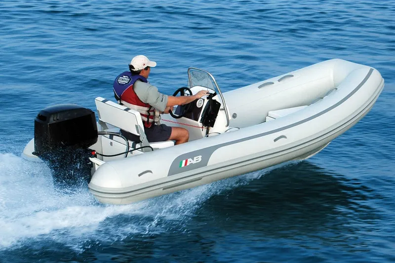 Slide: The Image of Manufacturer Provided Image: 2026 AB Inflatables Alumina 14 ALX on the water. - 2
