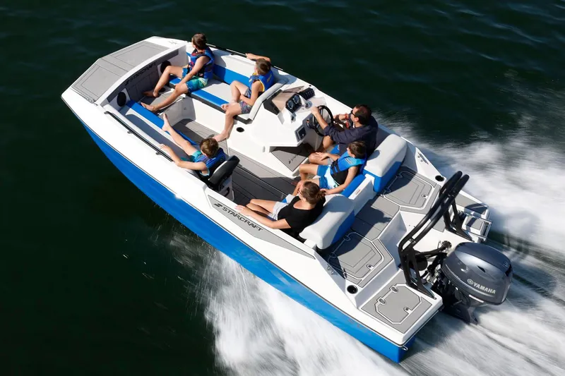 Slide: The Image of Manufacturer Provided Image: Starcraft SV 16 OB 2026 boat with passengers on water. - 13
