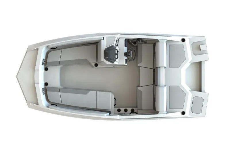 Slide: The Image of Manufacturer Provided Image: Top view of 2026 Starcraft SV 16 OB boat interior layout. - 16