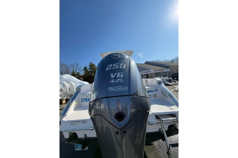 Slide: The Image of 2022 Robalo R230 Center Console with powerful 250 V6 4.2L engine. - 43