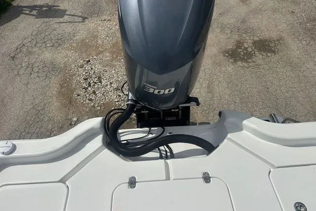 Slide: The Image of 2017 Sportsman Masters 267 Bay Boat with powerful 300 HP outboard motor. - 8