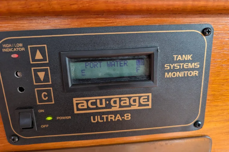 Slide: The Image of Acu-Gage Ultra-8 tank systems monitor on 1988 Island Packet 38 sailboat. - 20