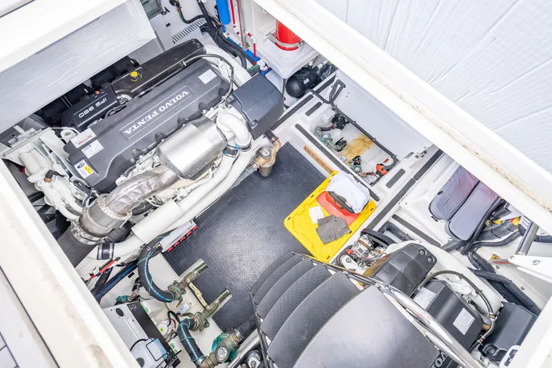 Slide: The Image of Engine room of 2025 Sabre 58 Salon Express with Volvo Penta IPS 950 engine. - 60