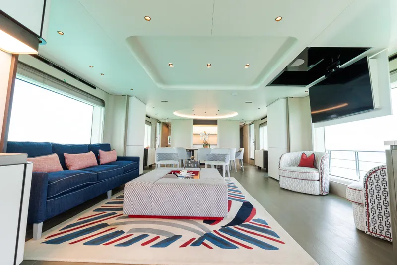 Slide: The Image of Luxurious interior of 2023 Azimut Grande 32M yacht with modern furnishings and elegant decor. - 4