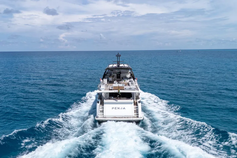 Slide: The Image of Luxury yacht Azimut Grande 32M cruising on open sea, 2023 model. - 41