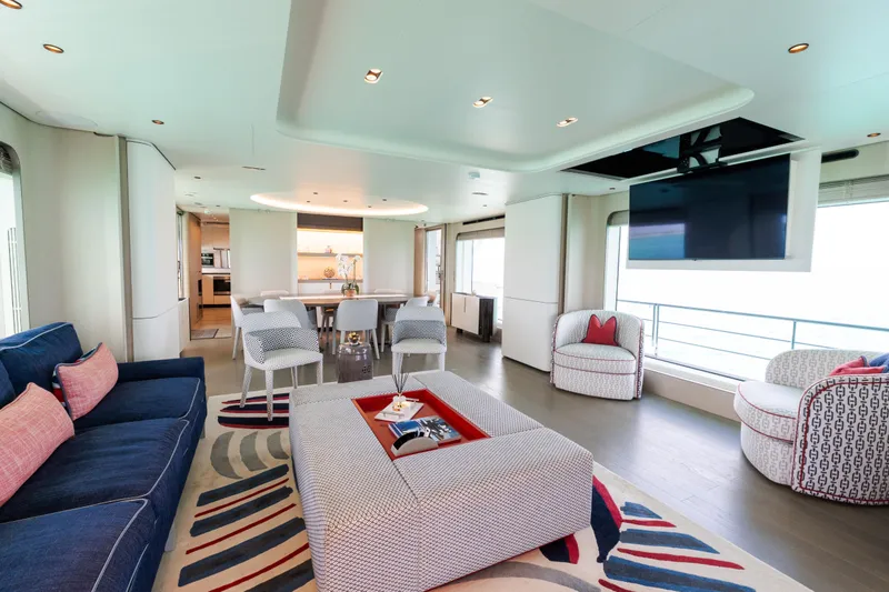 Slide: The Image of Luxurious interior of 2023 Azimut Grande 32M yacht with modern furnishings and elegant decor. - 6