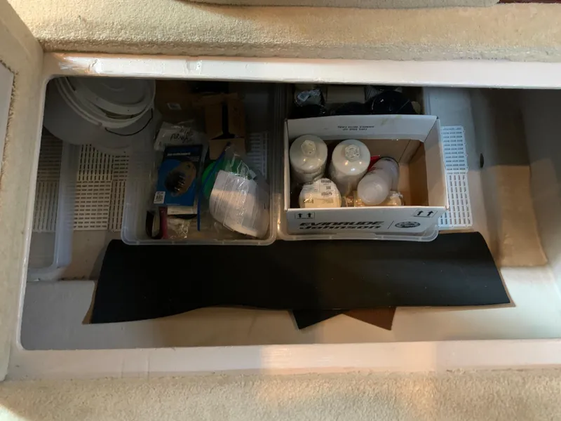 Slide: The Image of Storage area in 2007 Sea Ray 52 Sundancer with supplies. - 22