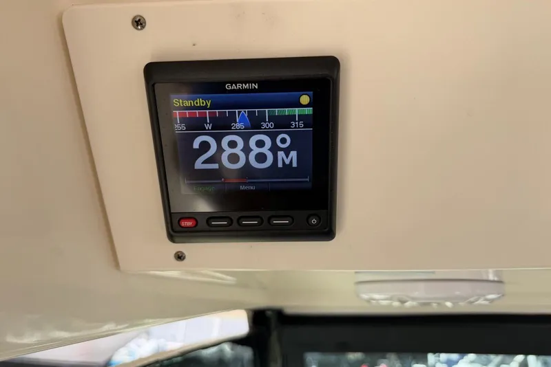 Slide: The Image of Garmin display on 2021 Scout 330 LXF showing heading of 288 degrees. - 18