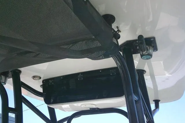 Slide: The Image of 2021 Key West 239 FS boat canopy and support structure, viewed from below. - 29