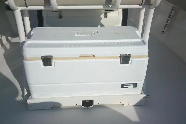 Slide: The Image of White Igloo cooler on 2021 Key West 239 FS boat deck. - 34