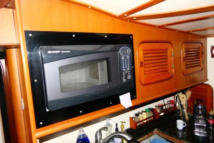 Slide: The Image of Double stainless steel sink in 1982 Ta Shing Mason 63 yacht kitchen. - 23