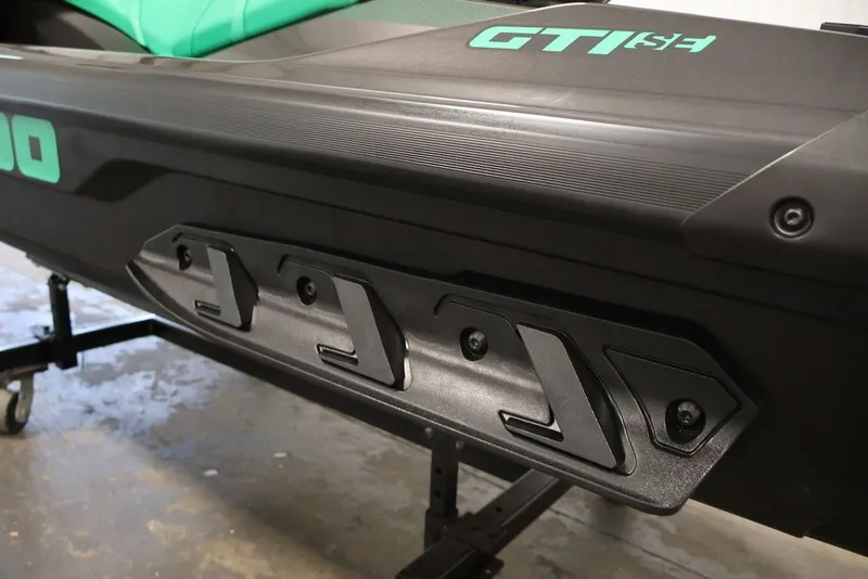 Slide: The Image of 2026 Sea-Doo GTI SE 130 side view, showcasing sleek design and branding. - 22