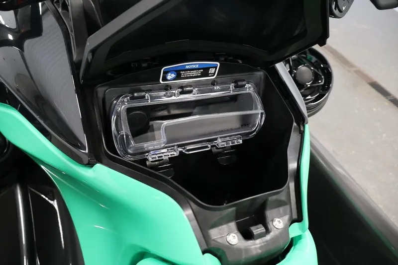 Slide: The Image of Open storage compartment of 2026 Sea-Doo GTI SE 130 watercraft. - 19