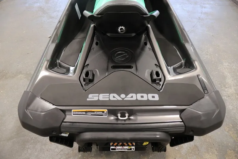 Slide: The Image of 2026 Sea-Doo GTI SE 130 jet ski rear view, showcasing sleek design and branding. - 20