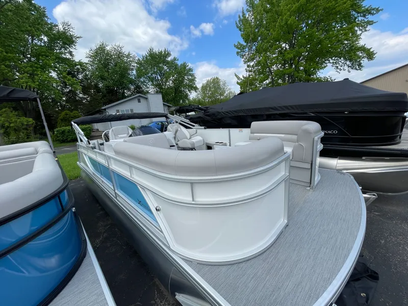 The Image of Godfrey EXPERIENCE 2086 SFLX pontoon boat, 2026 model, parked outdoors. - 1