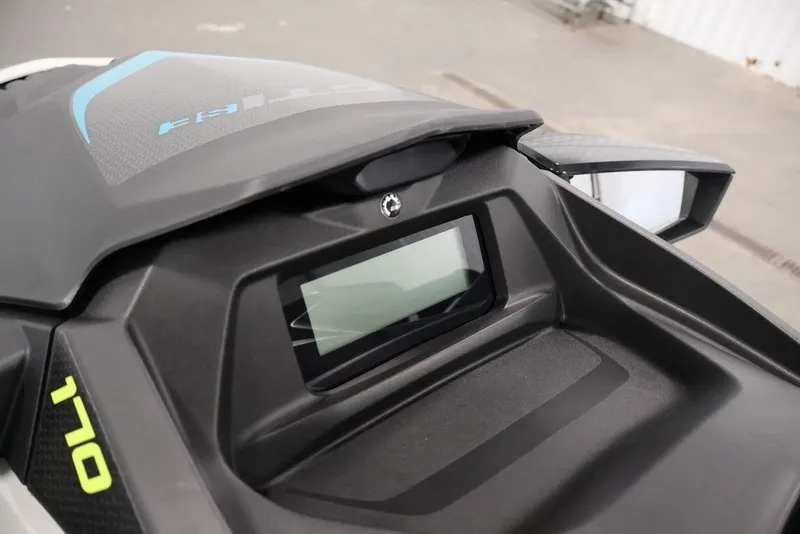 Slide: The Image of 2026 Sea-Doo GTI SE 170 dashboard with digital display and sleek design. - 17