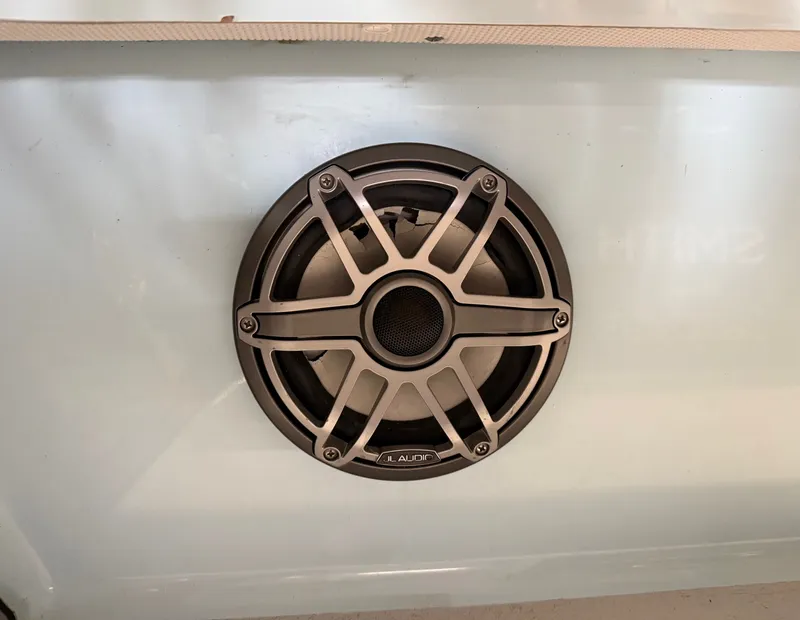 Slide: The Image of JL Audio speaker in 2021 Maverick 17 HPX-S boat. - 28