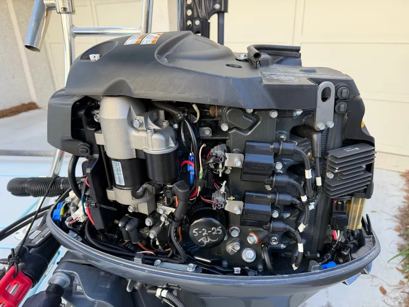 Slide: The Image of Engine of a 2021 Maverick 17 HPX-S boat. - 44