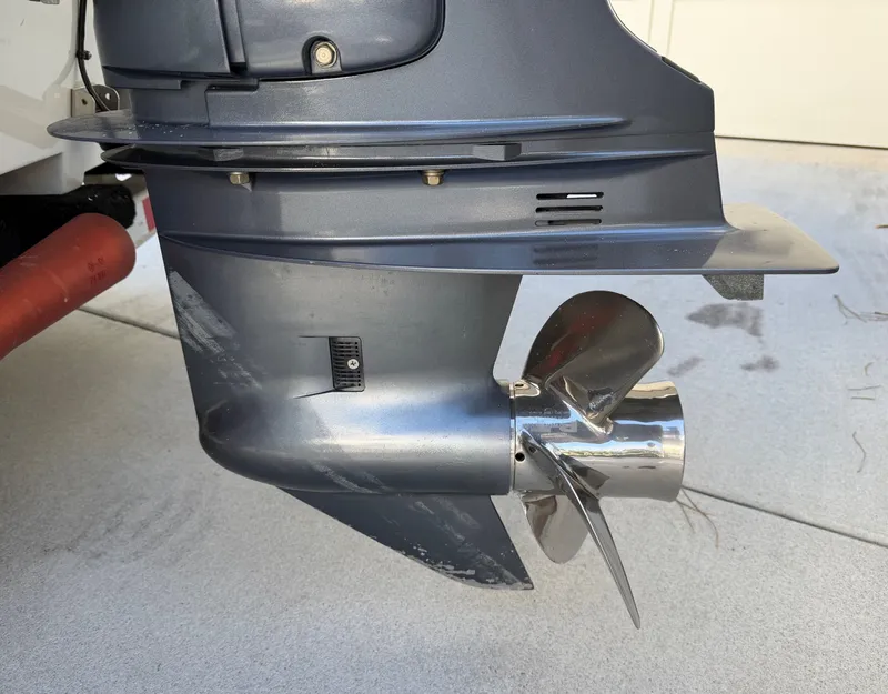 Slide: The Image of Outboard motor of a 2021 Maverick 17 HPX-S boat. - 47