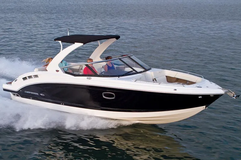 Slide: The Image of Manufacturer Provided Image: 2014 Chaparral 307 SSX boat cruising on water. - 14