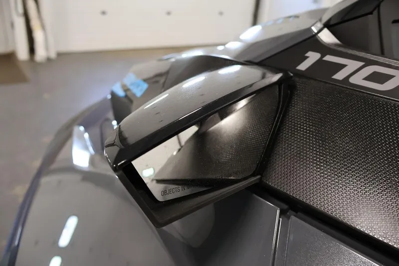 Slide: The Image of Close-up of 2026 Sea-Doo GTX 170, showcasing sleek design and mirror detail. - 7