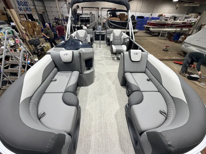 Slide: The Image of Avalon LSZ 2385 Quad Lounge Pontoon & 115HP Yamaha -$35,995 2023 - 2