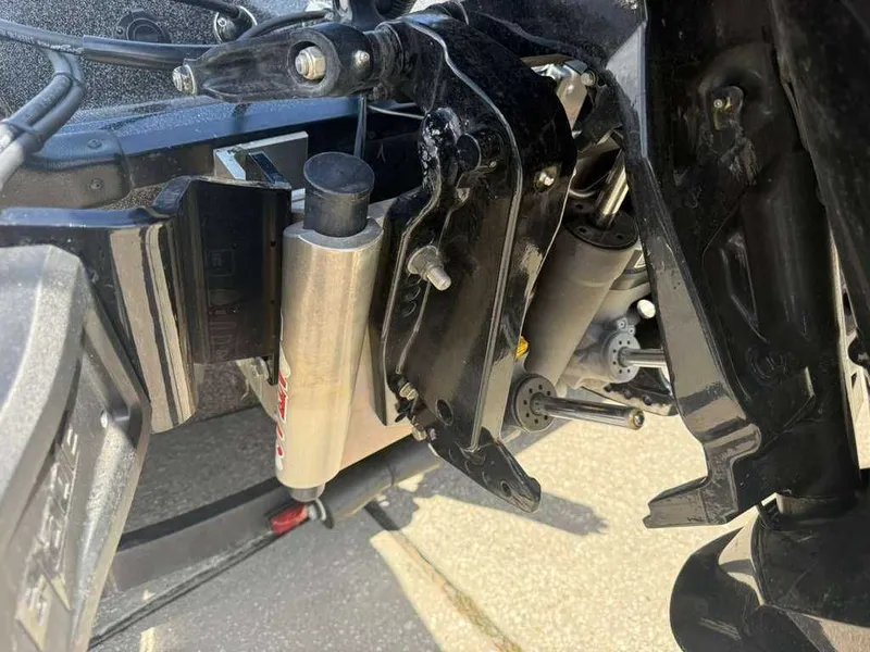 Slide: The Image of Close-up of 2025 Caymas Bass CX 20 Pro boat mechanism. - 12