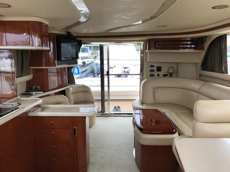 Slide: The Image of Interior of 2003 Sea Ray 480 Sedan Bridge yacht. - 13