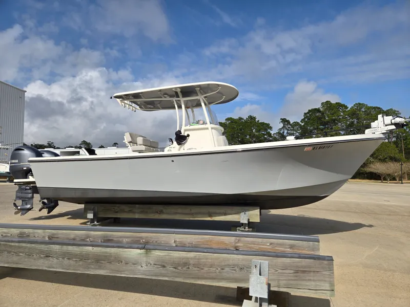 The Image of Parker 2500 Special Edition boat, 2021 model, on a dock. - 0