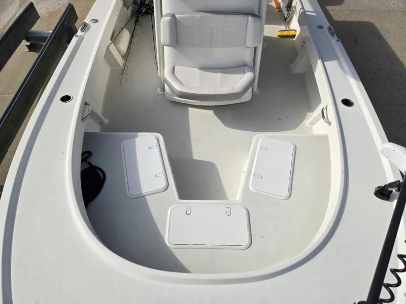Slide: The Image of Interior of a 2021 Parker 2500 Special Edition boat. - 13