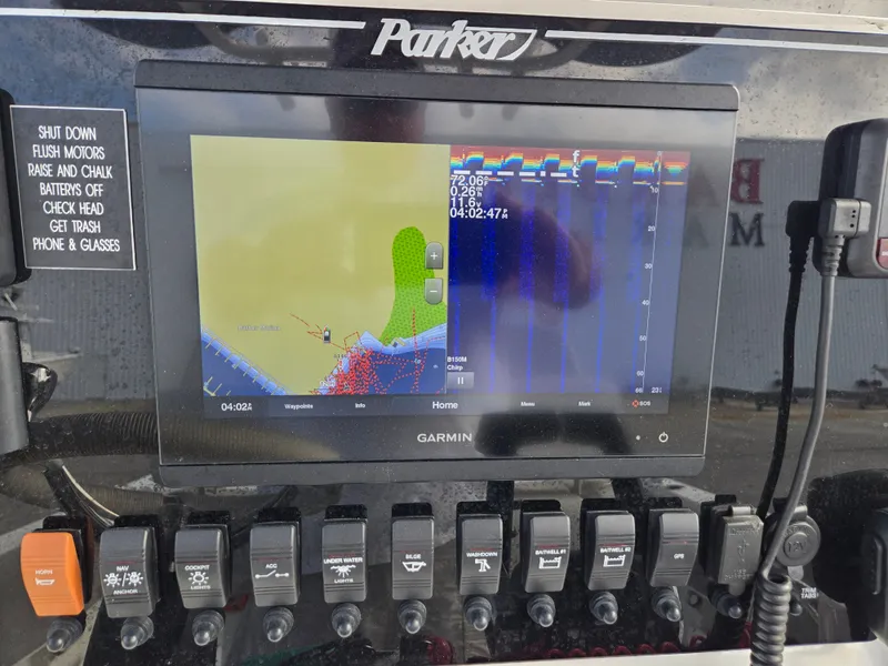 Slide: The Image of Garmin display on Parker 2500 Special Edition boat, 2021 model. - 7