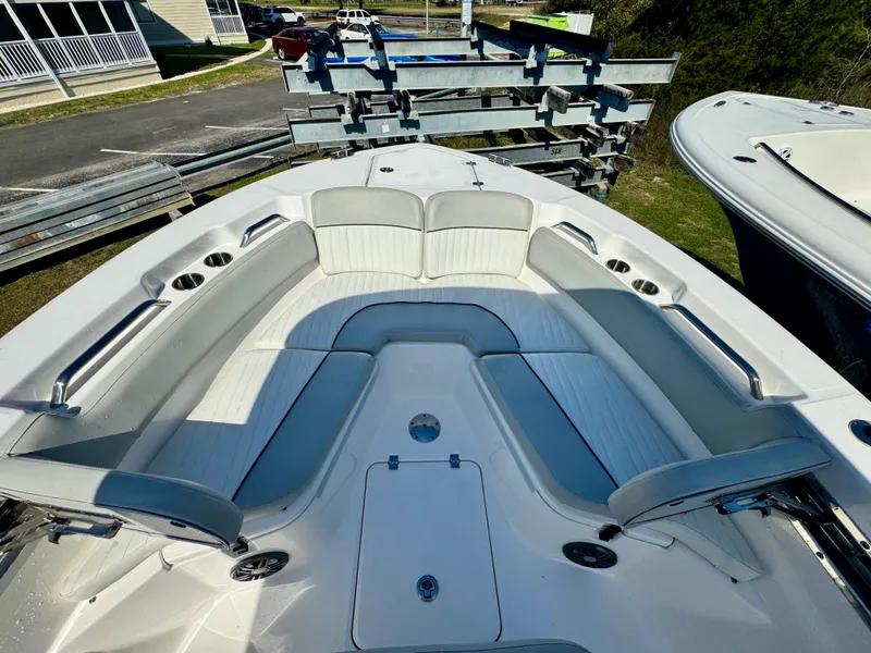 Slide: The Image of Interior view of the 2021 Sea Fox 228 Commander boat. - 2